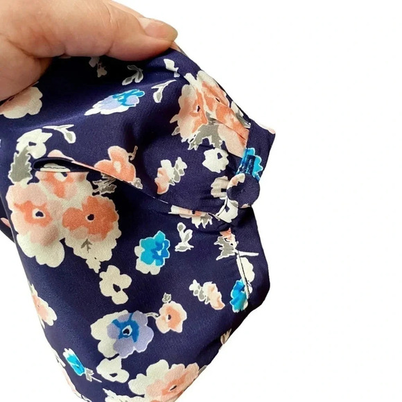 Rebecca Taylor Designer Navy Floral Lace Blouse Long Sleeve Size 2 - Picture 4 of 14